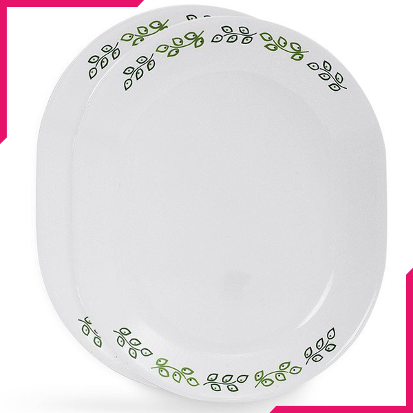 Corelle Livingware 12.25" Serving Platter Neo Leaf - bakeware bake house kitchenware bakers supplies baking