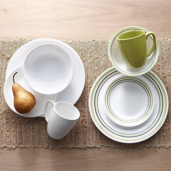 Corelle Livingware Series 16 Pcs Set Garden Sketch Band - bakeware bake house kitchenware bakers supplies baking