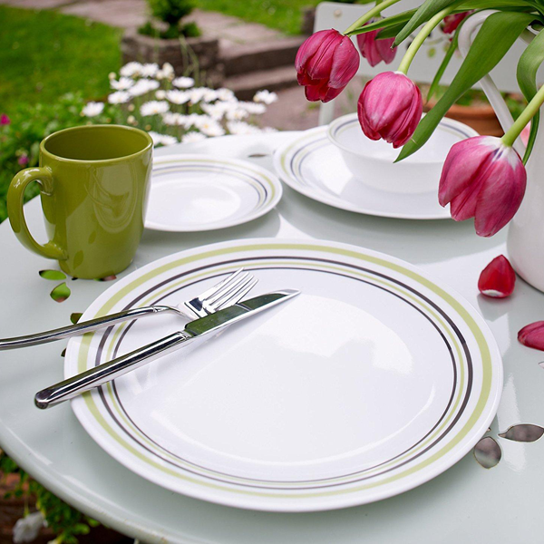 Corelle Livingware Series 16 Pcs Set Garden Sketch Band - bakeware bake house kitchenware bakers supplies baking