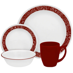 Corelle Livingware Series 16 Pcs Set Bandhani - bakeware bake house kitchenware bakers supplies baking