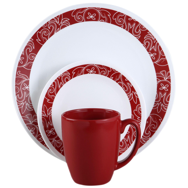 Corelle Livingware Series 16 Pcs Set Bandhani - bakeware bake house kitchenware bakers supplies baking