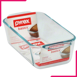 Pyrex Rectangular Glass Loaf Pan 1.5 qt Bakeware.pk