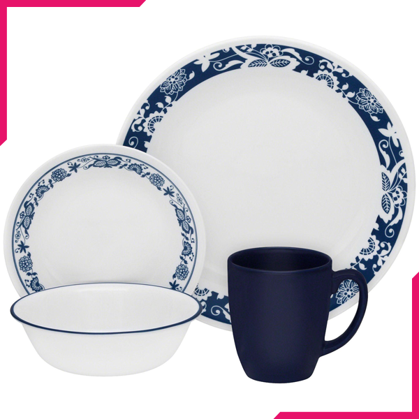 Corelle Livingware Series 16 Pcs Set True Blue - bakeware bake house kitchenware bakers supplies baking