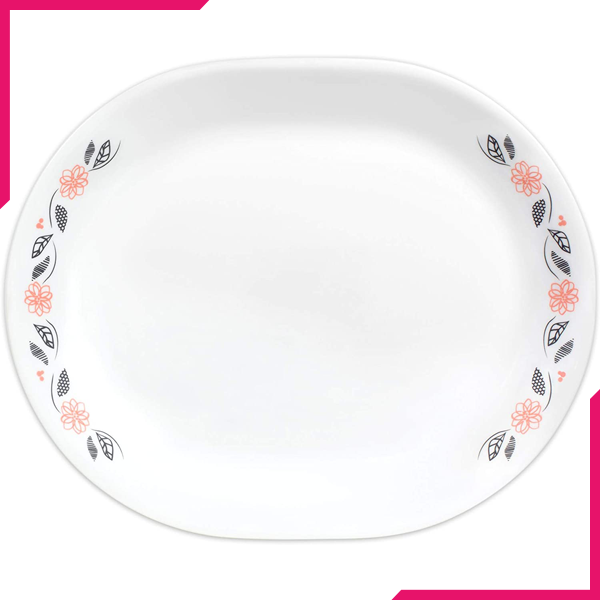 Corelle Livingware 12.25" Serving Platter Tangerine Garden - bakeware bake house kitchenware bakers supplies baking