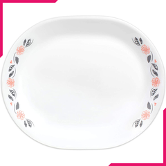 Corelle Livingware 12.25" Serving Platter Tangerine Garden - bakeware bake house kitchenware bakers supplies baking