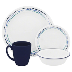 Corelle Livingware Series 16 Pcs Set Ocean Blues - bakeware bake house kitchenware bakers supplies baking