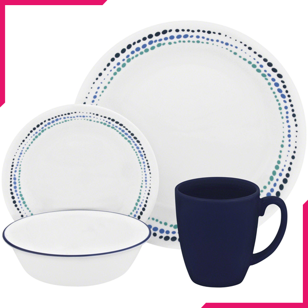 Corelle Livingware Series 16 Pcs Set Ocean Blues - bakeware bake house kitchenware bakers supplies baking