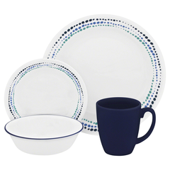 Corelle Livingware Series 16 Pcs Set Ocean Blues - bakeware bake house kitchenware bakers supplies baking