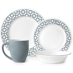Corelle 16 Pcs Set Urban Grid - IMP - bakeware bake house kitchenware bakers supplies baking