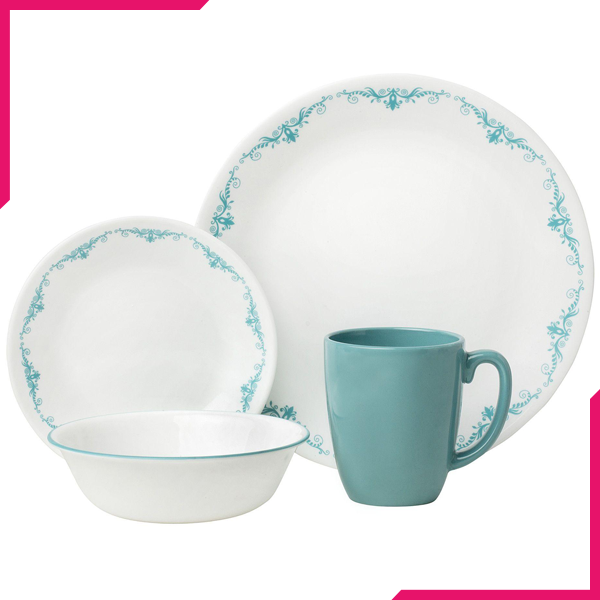 Corelle Livingware Series 16 Pcs Set Garden Lace - bakeware bake house kitchenware bakers supplies baking