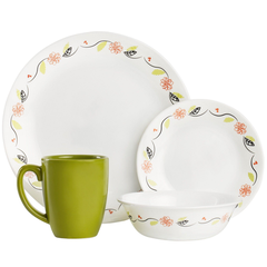 Corelle Livingware Series 16 Pcs Set Tangerine Garden - bakeware bake house kitchenware bakers supplies baking
