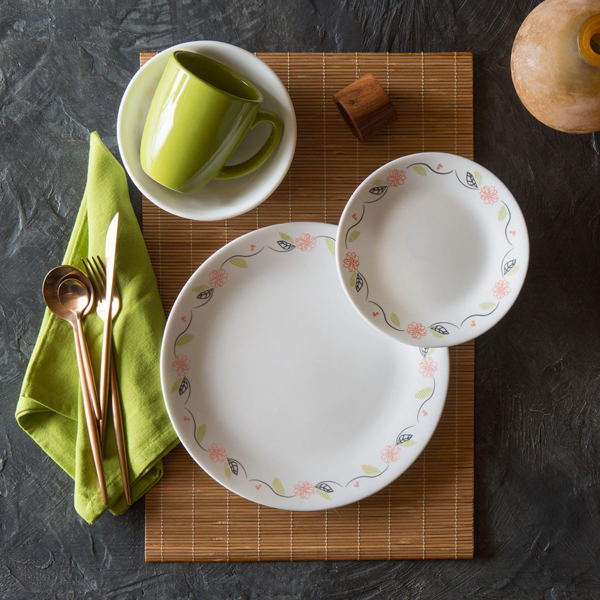 Corelle Livingware Series 16 Pcs Set Tangerine Garden - bakeware bake house kitchenware bakers supplies baking