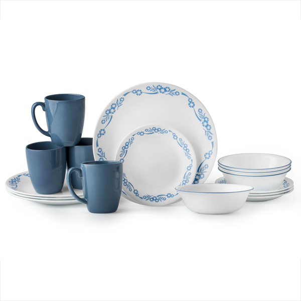 Corelle Livingware Series 16 Pcs Set Corn Flower - bakeware bake house kitchenware bakers supplies baking