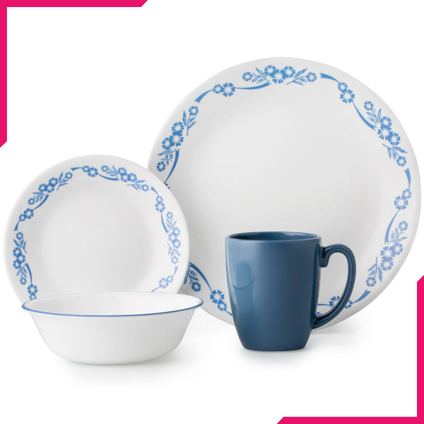 Corelle Livingware Series 16 Pcs Set Corn Flower - bakeware bake house kitchenware bakers supplies baking