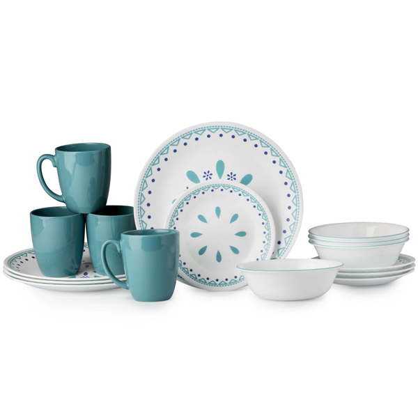 Corelle Livingware Series 16 Pcs Set Santorini - bakeware bake house kitchenware bakers supplies baking