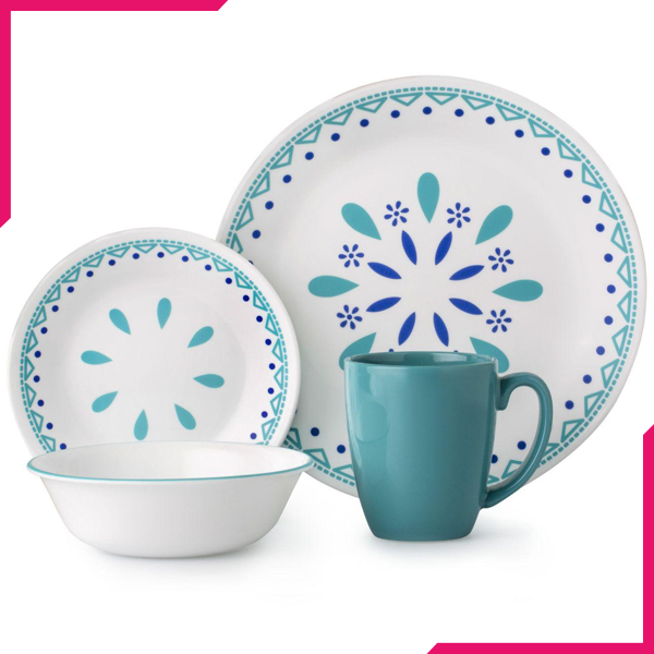 Corelle Livingware Series 16 Pcs Set Santorini - bakeware bake house kitchenware bakers supplies baking