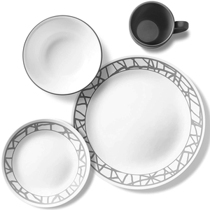 Corelle Livingware 16pc Dinnerware Set Marble Lines –