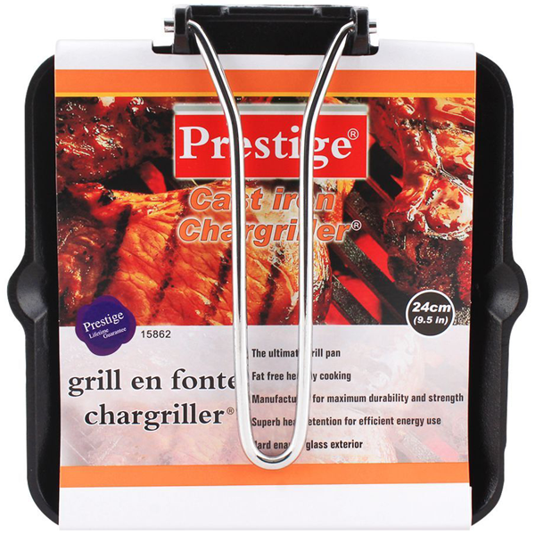 Prestige Cast Iron Grill Pan 24cm - bakeware bake house kitchenware bakers supplies baking
