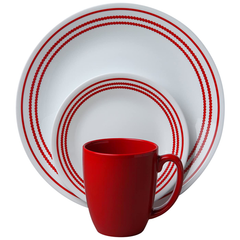 Corelle Livingware Series 16 Pcs Set Ruby Red - bakeware bake house kitchenware bakers supplies baking