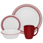 Corelle Livingware Series 16 Pcs Set Ruby Red - bakeware bake house kitchenware bakers supplies baking