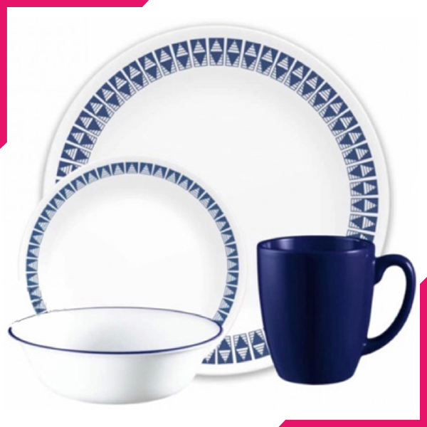 Corelle Livingware Series 16 Pcs Set Wheeler Diamond - bakeware bake house kitchenware bakers supplies baking