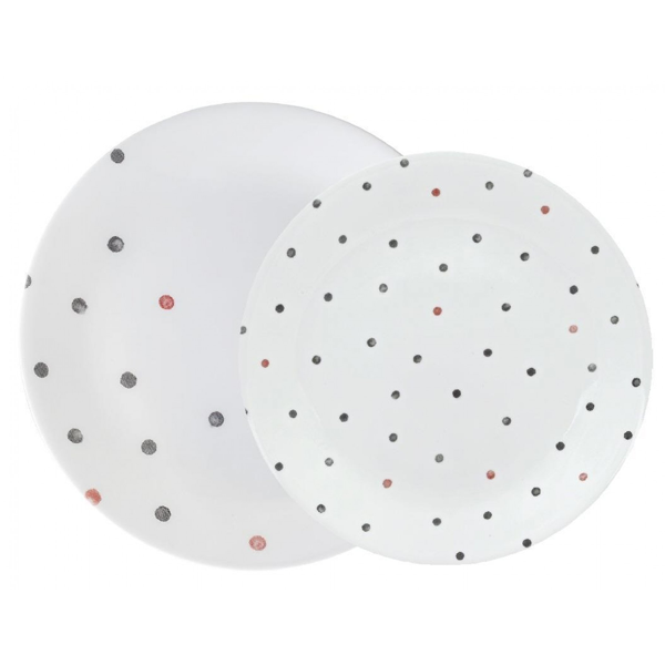Corelle 18 Pcs Set Polka Dottie - Vive - bakeware bake house kitchenware bakers supplies baking