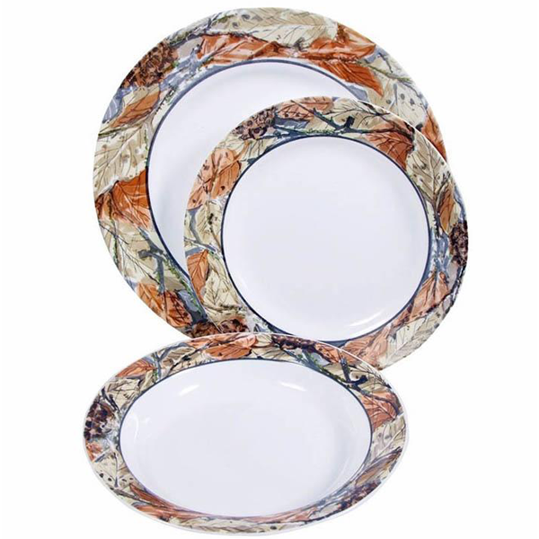 Corelle 18 Pcs Set Woodland Leaves - IMP - bakeware bake house kitchenware bakers supplies baking
