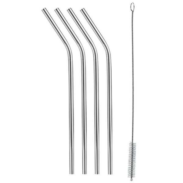 Tescoma Stainless Steel Straws With Cleaning Brush