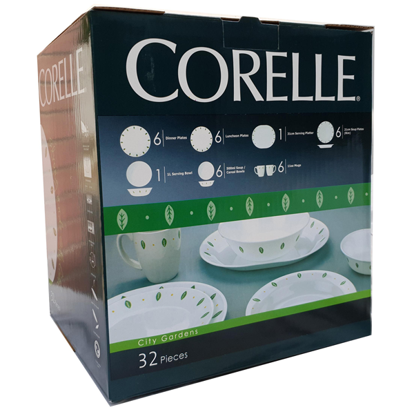 Corelle Livingware Series 32 Pcs Set City Gardens - bakeware bake house kitchenware bakers supplies baking
