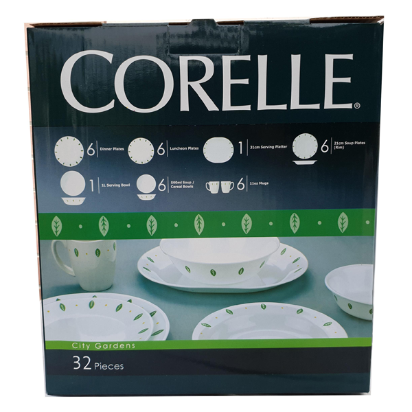 Corelle Livingware Series 32 Pcs Set City Gardens - bakeware bake house kitchenware bakers supplies baking