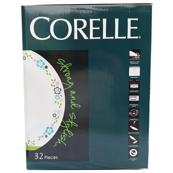 Corelle Livingware Series 32 Pcs Set Florets - bakeware bake house kitchenware bakers supplies baking