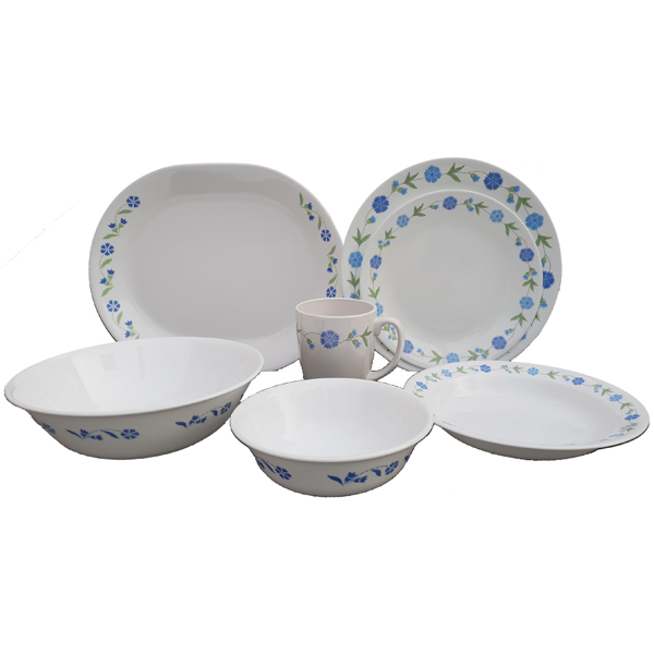 Corelle Livingware Series 32 Pcs Set Spring Blue - bakeware bake house kitchenware bakers supplies baking