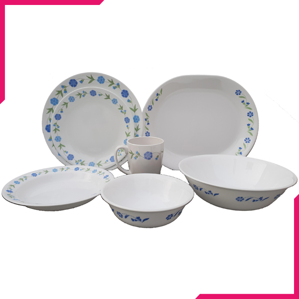 Corelle Livingware Series 32 Pcs Set Spring Blue - bakeware bake house kitchenware bakers supplies baking