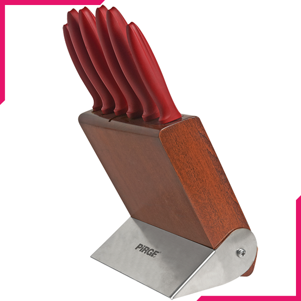 Pirge Pure Knife Set with Block - bakeware bake house kitchenware bakers supplies baking