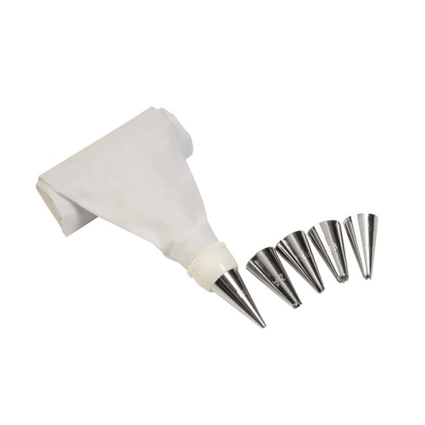 Prestige pipping/Icing Bag with 5 Steel Nozzle/tip - bakeware bake house kitchenware bakers supplies baking