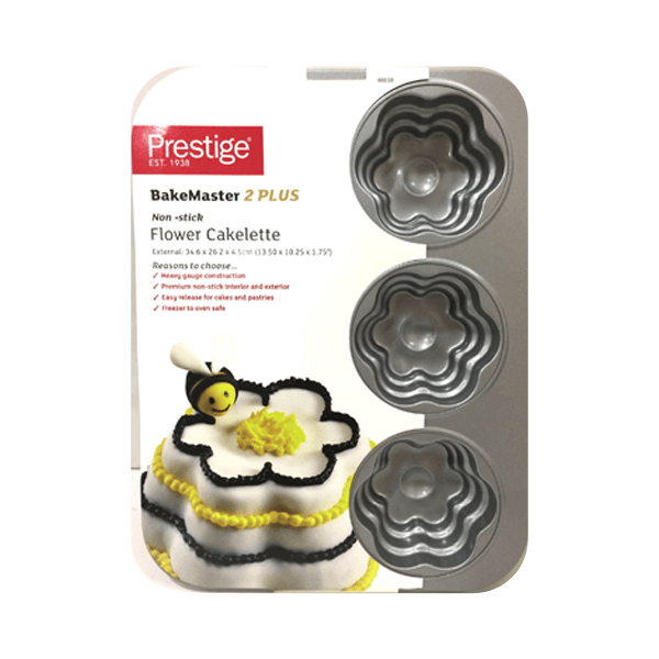 Prestige 2 Flower Cake Pan 6 Pcs - bakeware bake house kitchenware bakers supplies baking
