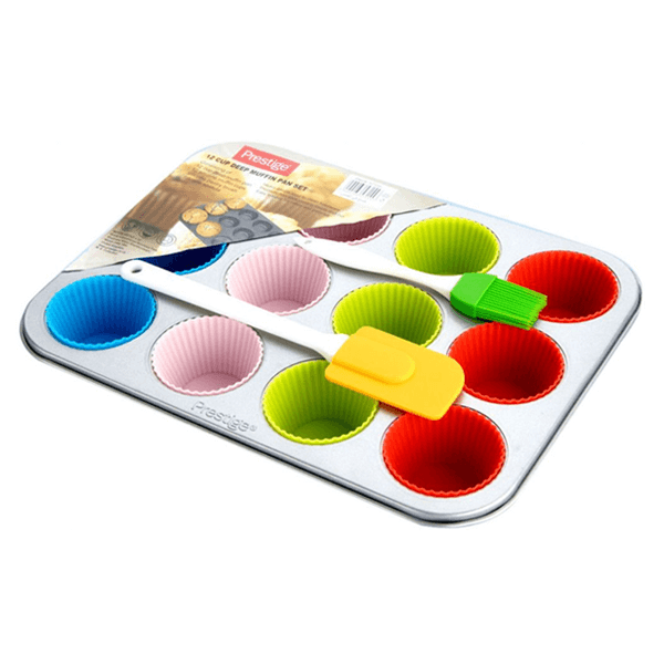 Prestige 12 Cup Deep Muff Pan Set - bakeware bake house kitchenware bakers supplies baking
