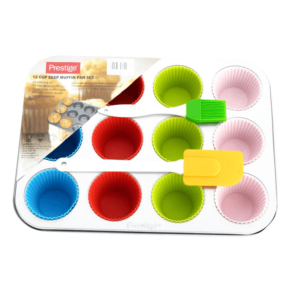 Prestige 12 Cup Deep Muff Pan Set - bakeware bake house kitchenware bakers supplies baking