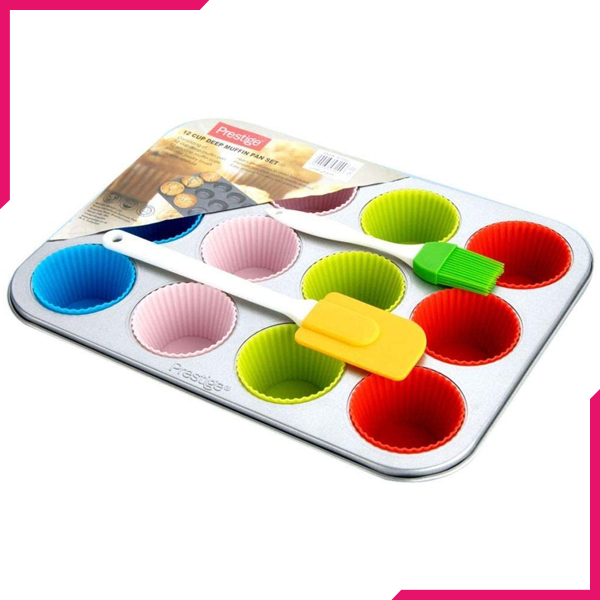Prestige 12 Cup Deep Muff Pan Set - bakeware bake house kitchenware bakers supplies baking