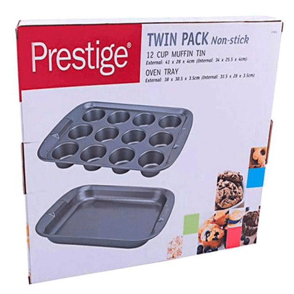 Prestige 12 Cup Muff & Oven Tray - bakeware bake house kitchenware bakers supplies baking