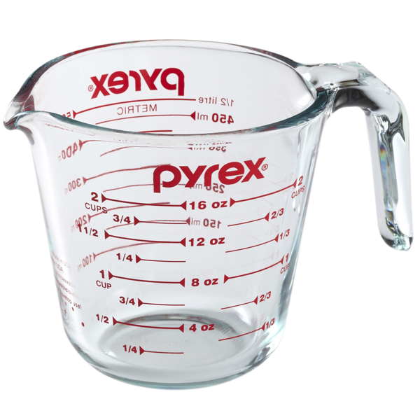 Pyrex 2-Cup Glass Measuring Cup 500ml - bakeware bake house kitchenware bakers supplies baking