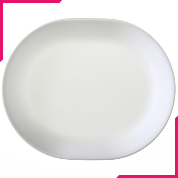 Corelle Livingware 12.25" Serving Platter Winter Frost White - bakeware bake house kitchenware bakers supplies baking