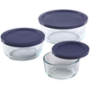 Pyrex Round Glass Food Storage Container 6Pcs Set - bakeware bake house kitchenware bakers supplies baking