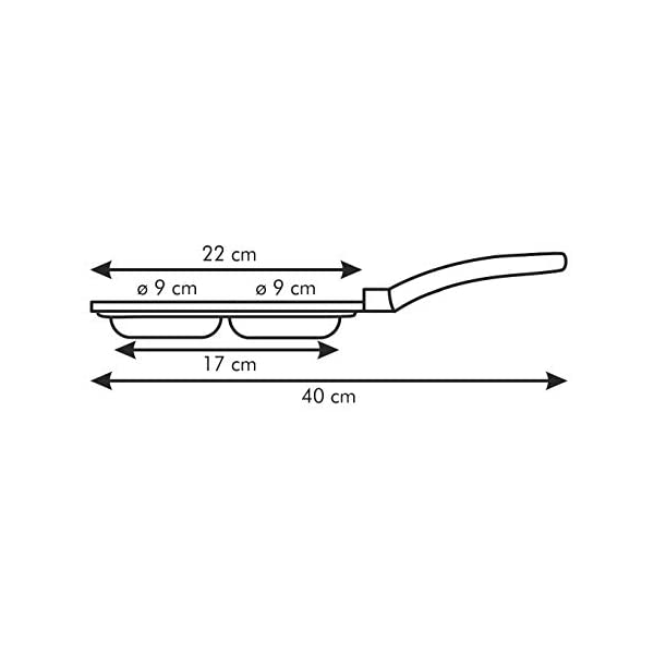 Tescoma Premium Frying Pan With 4 Circles - bakeware bake house kitchenware bakers supplies baking