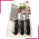 Pirge Atlantik Plastic Handle Triple Line Knife Set - bakeware bake house kitchenware bakers supplies baking