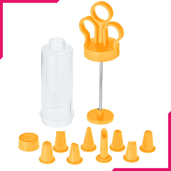 Tescoma Piston Cake Decorator Delicia, 8 Nozzles - bakeware bake house kitchenware bakers supplies baking