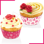 Tescoma Delicia Mini Cupcake Liner Hearts - bakeware bake house kitchenware bakers supplies baking