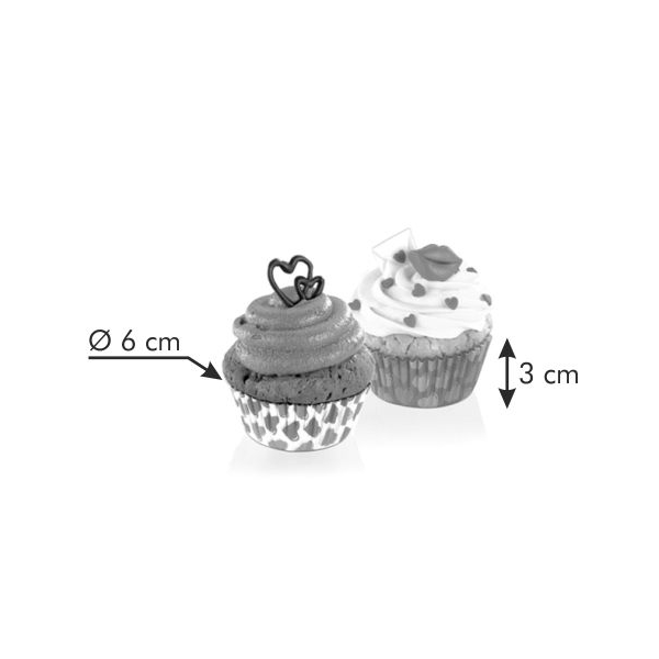 Tescoma Delicia Cupcake Liners 60Pcs - bakeware bake house kitchenware bakers supplies baking