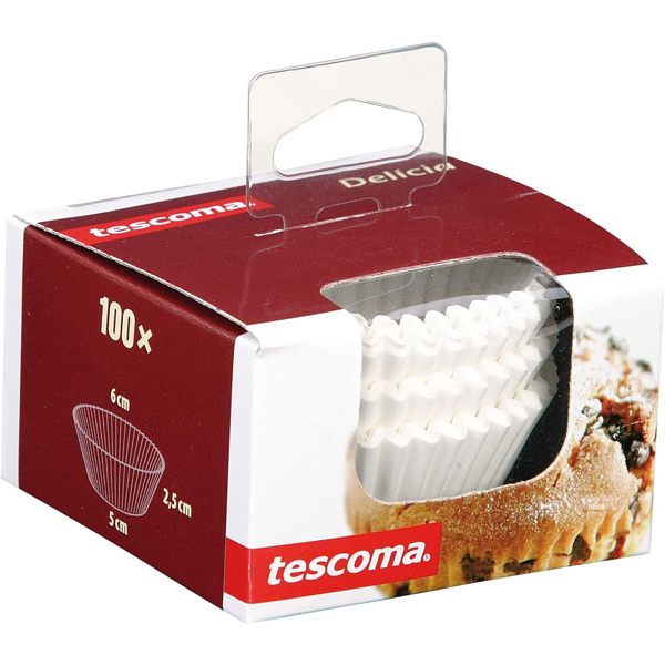 Tescoma White Paper Cupcake Liner - bakeware bake house kitchenware bakers supplies baking