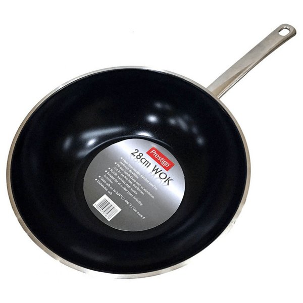 Prestige 28 Cm Ss Ns Wok Pan - bakeware bake house kitchenware bakers supplies baking